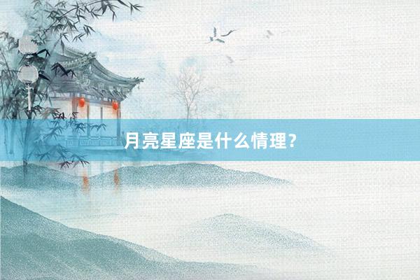 月亮星座是什么情理？
